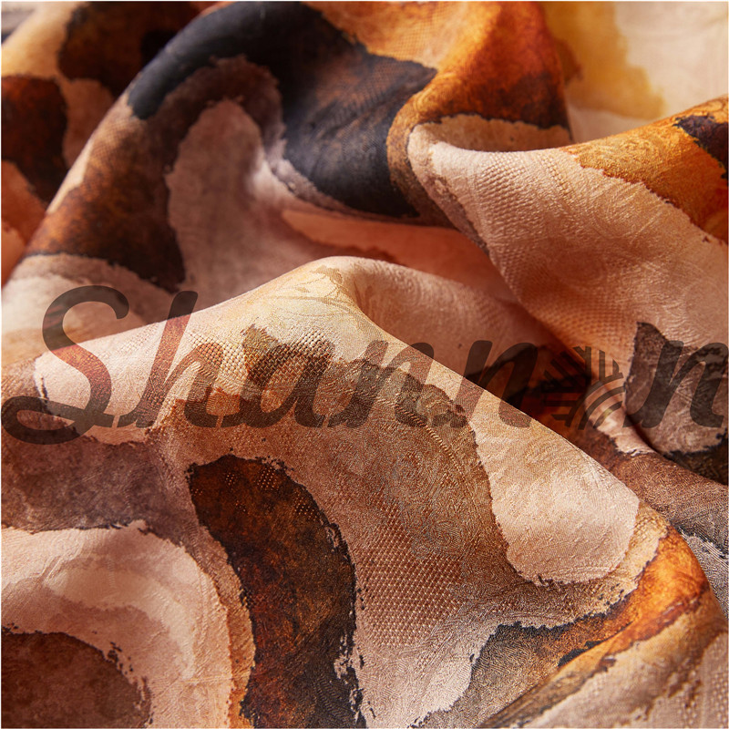 Tessuto di seta cineserie jacquard 100% naturale di gelso 19MM