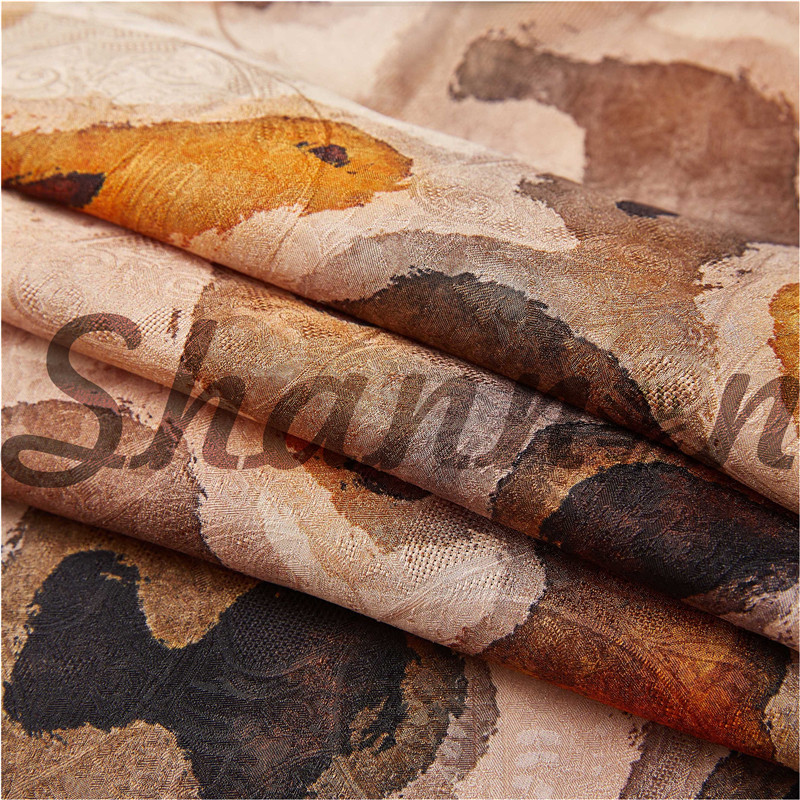 Tessuto di seta cineserie jacquard 100% naturale di gelso 19MM