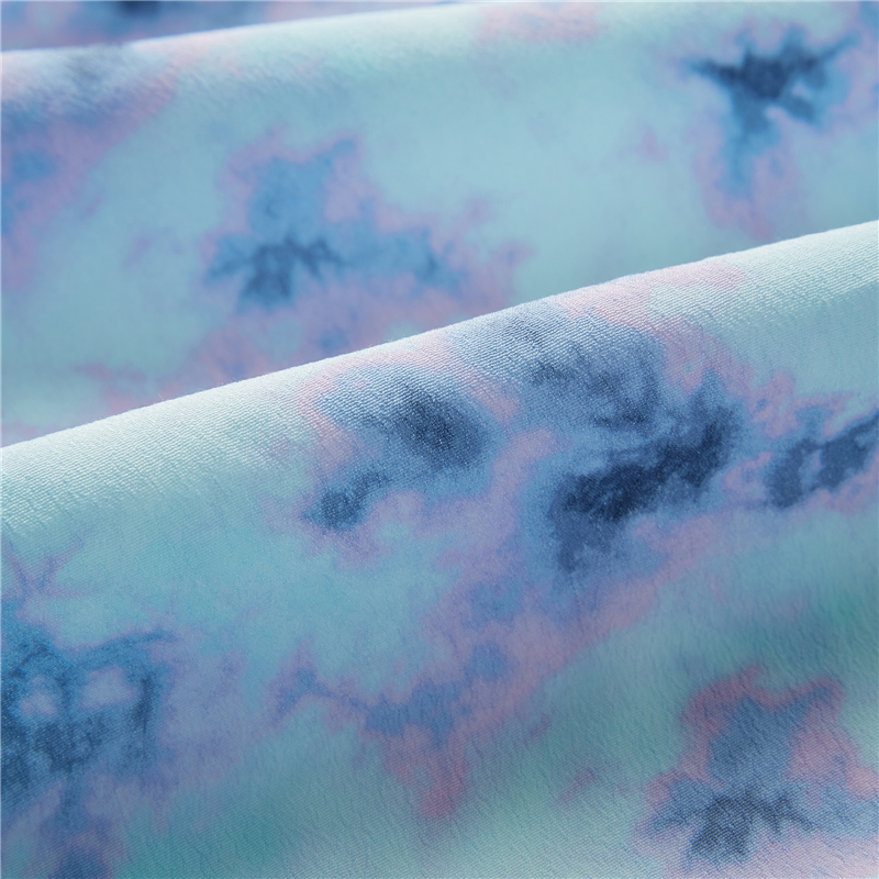 Crepe tie dye 53% viscosa 47% viscosa pastorale intrecciata in rayon